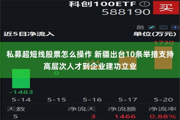 私募超短线股票怎么操作 新疆出台10条举措支持高层次人才到企业建功立业